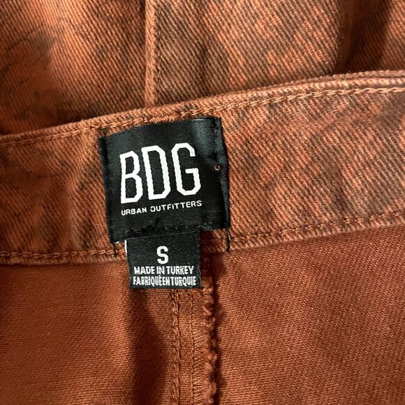 BDG Urban Outfitters NWOT Rust Snake Print Denim Mini Skirt Size S - Picture 5 of 11